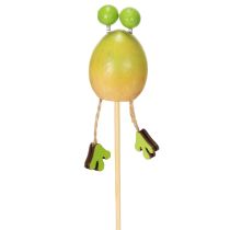 Artikel Frosch Gartenstecker aus Holz 34 cm Grün für Pflanzenkübel 6er-Set