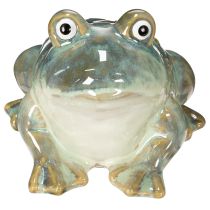 Artikel Frosch Figur Sommerdeko aus Keramik für Wohnung und Balkon 12cm 3St