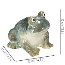 Artikel Frosch Figur Sommerdeko aus Keramik für Wohnung und Balkon 12cm 3St