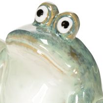 Artikel Keramikfrosch Dekofigur 13 cm Grün-Weiß für Innenräume