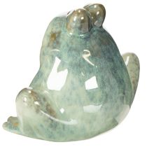 Artikel Keramikfrosch Dekofigur 13 cm Grün-Weiß für Innenräume