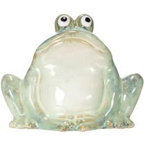Artikel Keramikfrosch Dekofigur 13 cm Grün-Weiß für Innenräume
