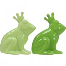 Artikel Deko-Frosch-Paar aus Keramik, 13×8×16cm, hellgrün und dunkelgrün, 2 Stück