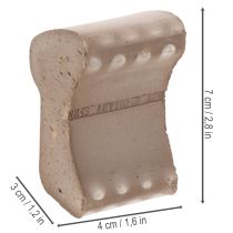 Artikel Blumentopf-Füße aus Ton in Umbrabraun 7 cm 3er-Set