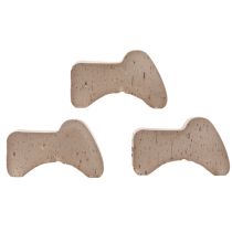 Artikel Blumentopf-Füße aus Ton in Umbrabraun 7 cm 3er-Set