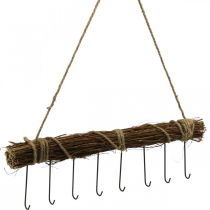 Garderobe Wanddeko Kleiderhaken Hakenleiste Holzbündel 52cm
