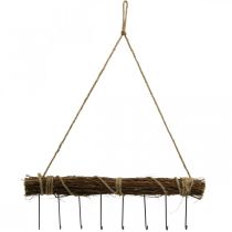 Garderobe Wanddeko Kleiderhaken Hakenleiste Holzbündel 52cm