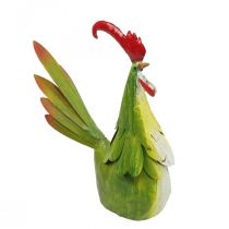 Gartendeko Hahn Metall Tischdeko Ostern Grün 24×6×22cm
