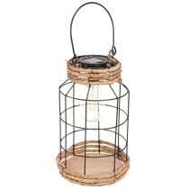 Artikel Gartenleuchte Solar Metall Schwarz Natur Ø18cm H29cm