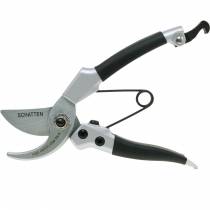 Artikel Gartenschere Edelstahl Floristenschere mit Gummigriff 18 cm Schwarz-Silber