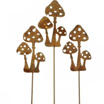 Artikel Gartenstecker Edelrost Fliegenpilz Deko Stecker 10cm 6 St