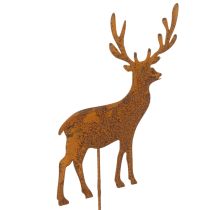 Artikel Gartenstecker Metall Hirsch Stern Tanne Rostbraun H14/20cm 3-teilig