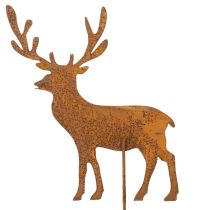 Artikel Gartenstecker Metall Hirsch Stern Tanne Rostbraun H14/20cm 3-teilig