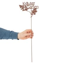 Artikel Gartenstecker Metall Kräutergarten Rostoptik 14x17cm für Beete und Hochbeete, 4 Stück