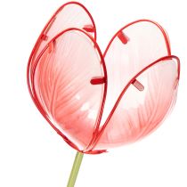 Artikel Gartenstecker Tulpe aus Glas Rot 94cm