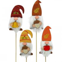 Artikel Gartenstecker Wichtel Herbstdeko Holz Sortiert 39cm 8 St