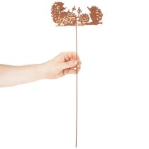 Artikel Gartenstecker aus Metall Igel-Motiv Rostoptik 53cm für Sommer und Herbst