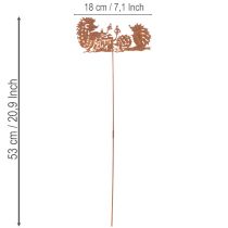 Artikel Gartenstecker aus Metall Igel-Motiv Rostoptik 53cm für Sommer und Herbst