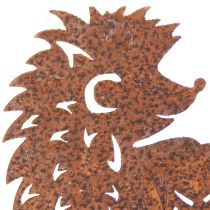 Artikel Gartenstecker aus Metall Igel-Motiv Rostoptik 53cm für Sommer und Herbst