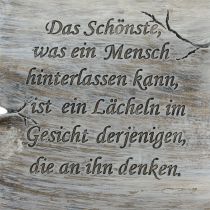 Gedenkstein Schriftrolle Grau 12,5cm x 16,5cm