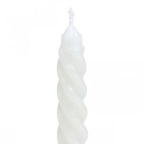 Gedrehte Kerzen Spiralkerzen Creme Ø2,2cm H30cm 2St