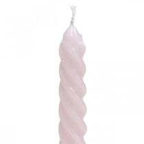 Gedrehte Kerzen Spiralkerzen Rosa Ø2,2cm H30cm 2St