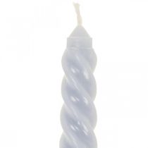 Gedrehte Kerzen Hellblau Spitzkerzen Ø2,2cm H30cm 2St