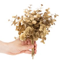 Artikel Künstliche Eukalyptuszweige Gold 24 cm, Set mit 6 Deko-Zweigen
