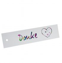 Artikel Geschenkanhänger Papier Danke 20x4,5cm Rot Weiß 12 Stück