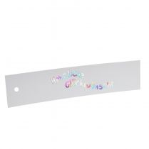 Artikel Geschenkanhänger aus Papier mit Schriftzug "Herzliche Glückwünsche" 20x4,5cm, Gelb, 12 Stück