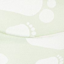 Artikel Geschenkband Stoff Babyfüße Grün Weiß 25mm 16m