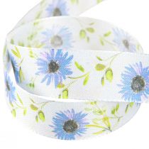 Artikel Geschenkband Band Kornblumen Seidenband Blau 25mm 18m