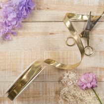 Artikel Geschenkband mit Drahtkante aus Polyester und Polyamid 15mm x 25m Gold