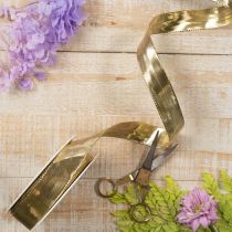 Artikel Geschenkband aus Polyester und Polyamid mit Drahtkante 25mm x 25m Gold