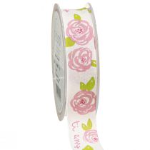Artikel Geschenkband Rosen „Ti amo“ Romantisches Dekoband 25mm 20m