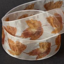 Artikel Geschenkband Webkante Band Herbst Ahornblätter 40mm 15m