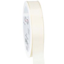 Artikel Geschenkband und Dekoband Creme Taftband 25mm 50m