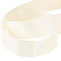 Artikel Geschenkband und Dekoband Creme Taftband 25mm 50m
