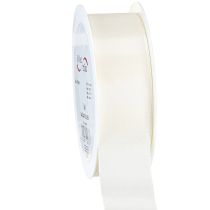 Artikel Geschenkband und Dekoband Taftband Creme 40mm 50m