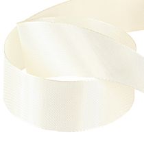 Artikel Geschenkband und Dekoband Taftband Creme 40mm 50m
