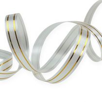 Splittband 2 Goldstreifen auf silber 10 mm 250m