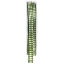 Artikel Geschenkband Karo Grün 8mm 20m