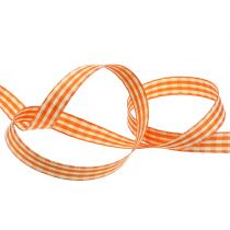 Artikel Geschenkband Karo Orange 15mm 20m