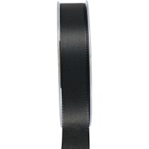 Geschenkband Schwarz Trauerflor Dekoband 25mm 50m