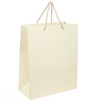 Artikel Geschenktasche Papier Geschenktüte Creme 26×12×32cm 1 St