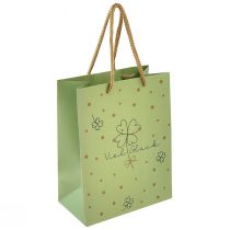 Artikel Geschenktüte Viel Glück Grün Gold Papier 18×10×23cm 2St