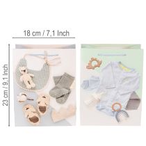 Artikel Geschenktaschen Set 2-teilig Papier 23 cm kindgerechtes Baby Jungen Motiv