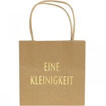 Artikel Geschenktüten „Eine Kleinigkeit“ Beige Papiertüten 16x8cm 6St