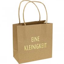 Artikel Geschenktüten „Eine Kleinigkeit“ Beige Papiertüten 16x8cm 6 St
