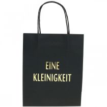 Geschenktüten Papier „Eine Kleinigkeit“ Schwarz 20×11×25cm 6St